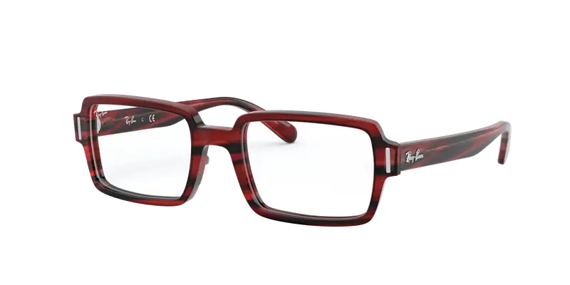 Ray - Ban Donna RX5473 BENJI 8054 Montature da vista Plastica Rosso Squadrata
