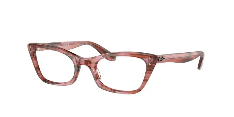 Ray - Ban Donna RX5499 LADY BURBANK 8363 Montature da vista Acetato Rosa Trasparente Cat Eye Normale