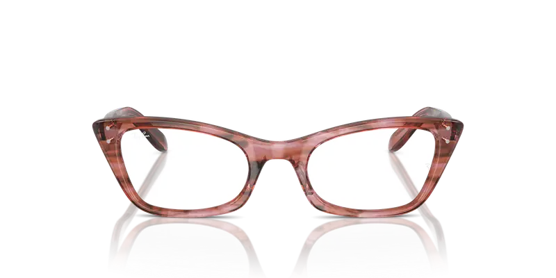 Ray - Ban Donna RX5499 LADY BURBANK 8363 Montature da vista Acetato Rosa Trasparente Cat Eye Normale miniatura 2