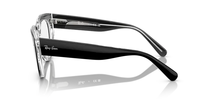 Ray - Ban Donna RX5586 DOREEN 2034 Montature da vista Acetato Nero Trasparente Squadrata Normale miniatura 3