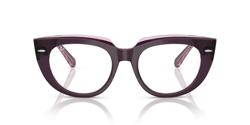 Ray - Ban Donna RX5586 DOREEN 8364 Montature da vista Acetato Viola Trasparente Squadrata Normale miniatura 2