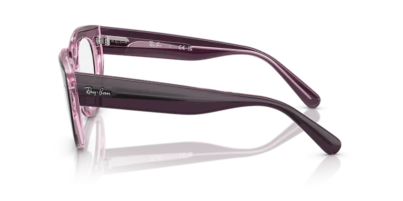 Ray - Ban Donna RX5586 DOREEN 8364 Montature da vista Acetato Viola Trasparente Squadrata Normale miniatura 3