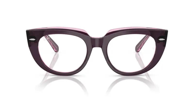 Donna RX5586 DOREEN 8364 Montature da vista Acetato Viola Trasparente Squadrata Normale miniatura 3