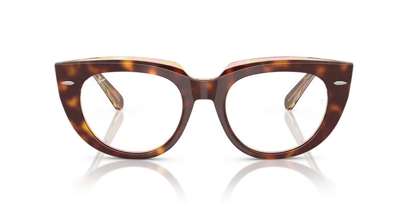 Ray - Ban Donna RX5586 DOREEN 8402 Montature da vista Acetato Tartaruga Trasparente Squadrata Normale miniatura 2
