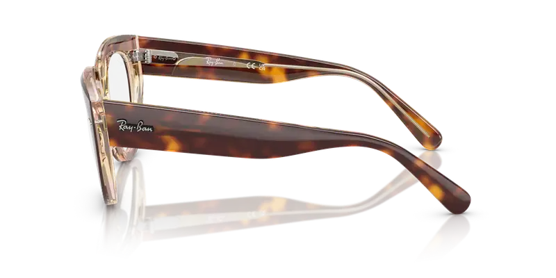 Ray - Ban Donna RX5586 DOREEN 8402 Montature da vista Acetato Tartaruga Trasparente Squadrata Normale miniatura 3