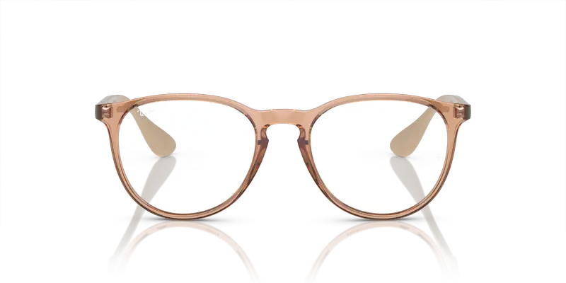 Ray - Ban Donna RX7046 ERIKA 8339 Montature da vista Iniettato Marrone Trasparente Rotonda Normale miniatura 2