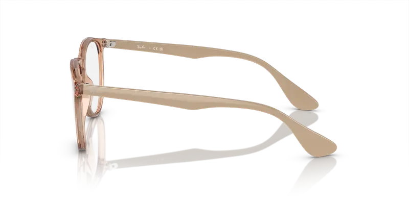 Ray - Ban Donna RX7046 ERIKA 8339 Montature da vista Iniettato Marrone Trasparente Rotonda Normale miniatura 3