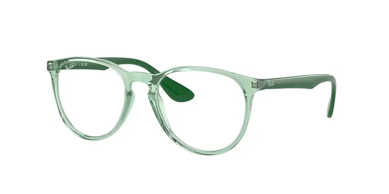 Ray - Ban Donna RX7046 ERIKA 8340 Montature da vista Iniettato Verde Trasparente Rotonda Normale