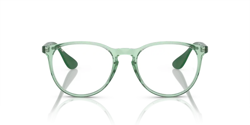 Ray - Ban Donna RX7046 ERIKA 8340 Montature da vista Iniettato Verde Trasparente Rotonda Normale miniatura 2