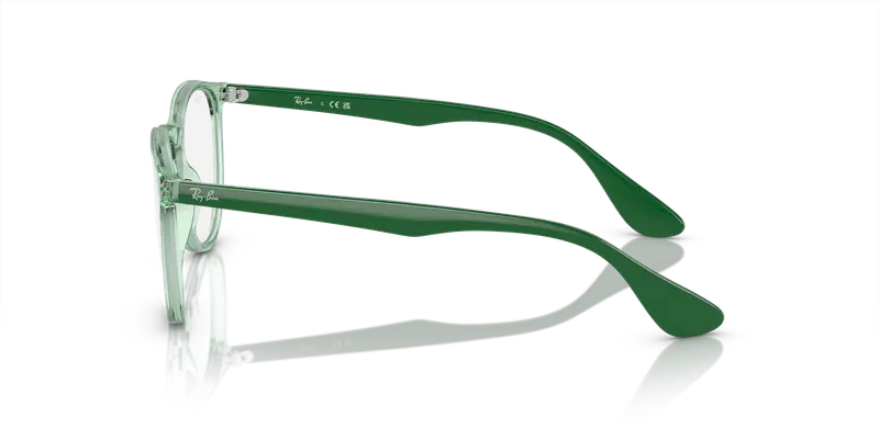 Ray - Ban Donna RX7046 ERIKA 8340 Montature da vista Iniettato Verde Trasparente Rotonda Normale miniatura 3