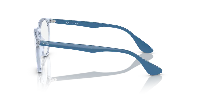 Ray - Ban Donna RX7046 ERIKA 8341 Montature da vista Iniettato Blu Trasparente Rotonda Normale miniatura 3