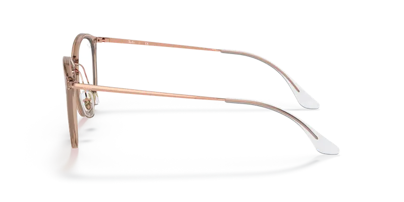 Ray - Ban Donna RX7140 8124 Montature da vista Iniettato Marrone Trasparente Pantos Normale miniatura 3