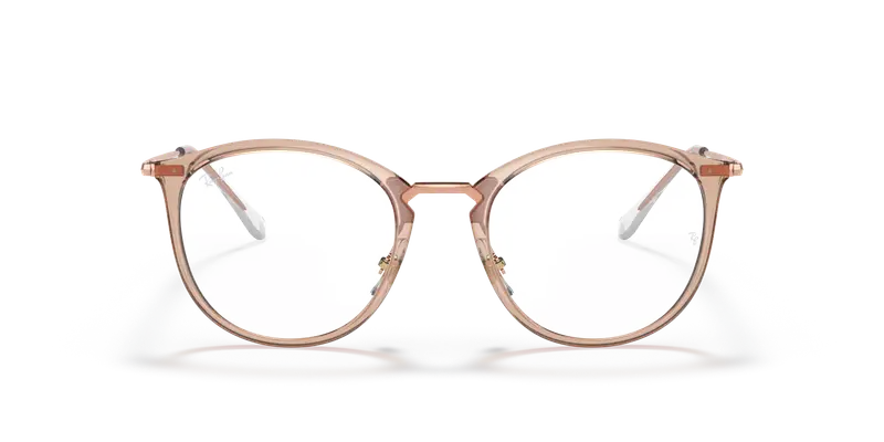 Ray - Ban Donna RX7140 8124 Montature da vista Iniettato Marrone Trasparente Pantos Normale miniatura 2