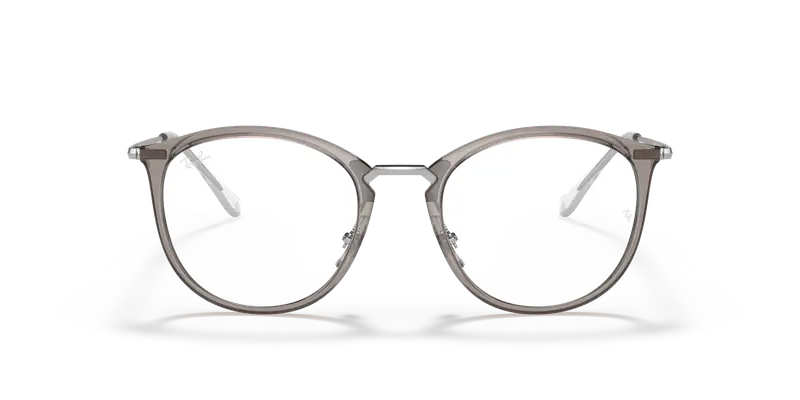 Ray - Ban Donna RX7140 8125 Montature da vista Iniettato Grigio Trasparente Pantos Normale miniatura 2