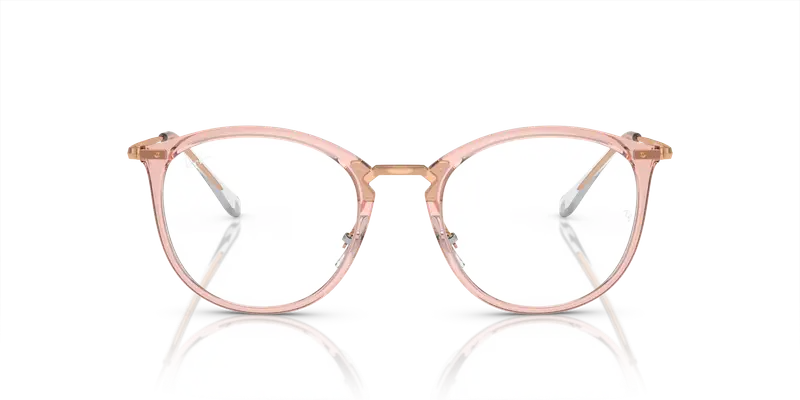 Ray - Ban Donna RX7140 8335 Montature da vista Iniettato Rosa Trasparente Pantos Normale miniatura 2