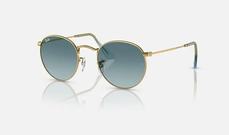Occhiali da sole Adulto unisex Ray-Ban Rb-3447-Round-Metal-001-3m GOLD
