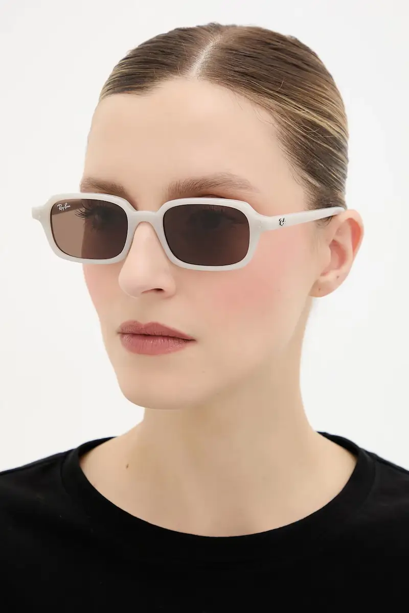 occhiali da sole colore marrone 0RB4455 Beige miniatura 3