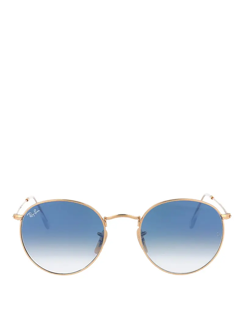 Occhiali da sole in metallo rotondo Oro