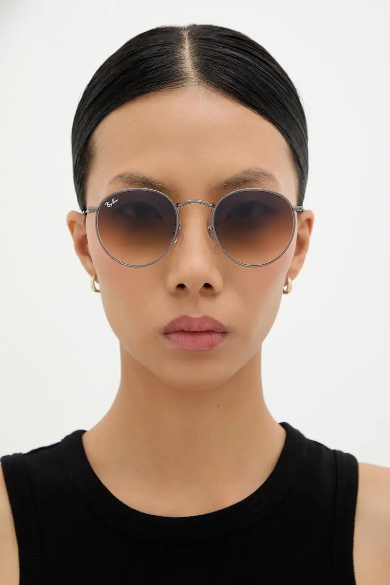 occhiali da vista Round Metal Marrone miniatura 4