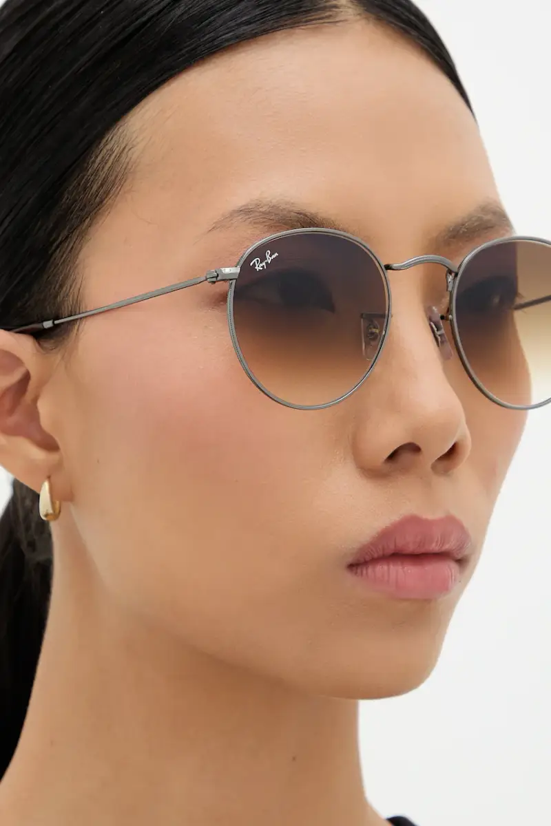 occhiali da vista Round Metal Marrone miniatura 5