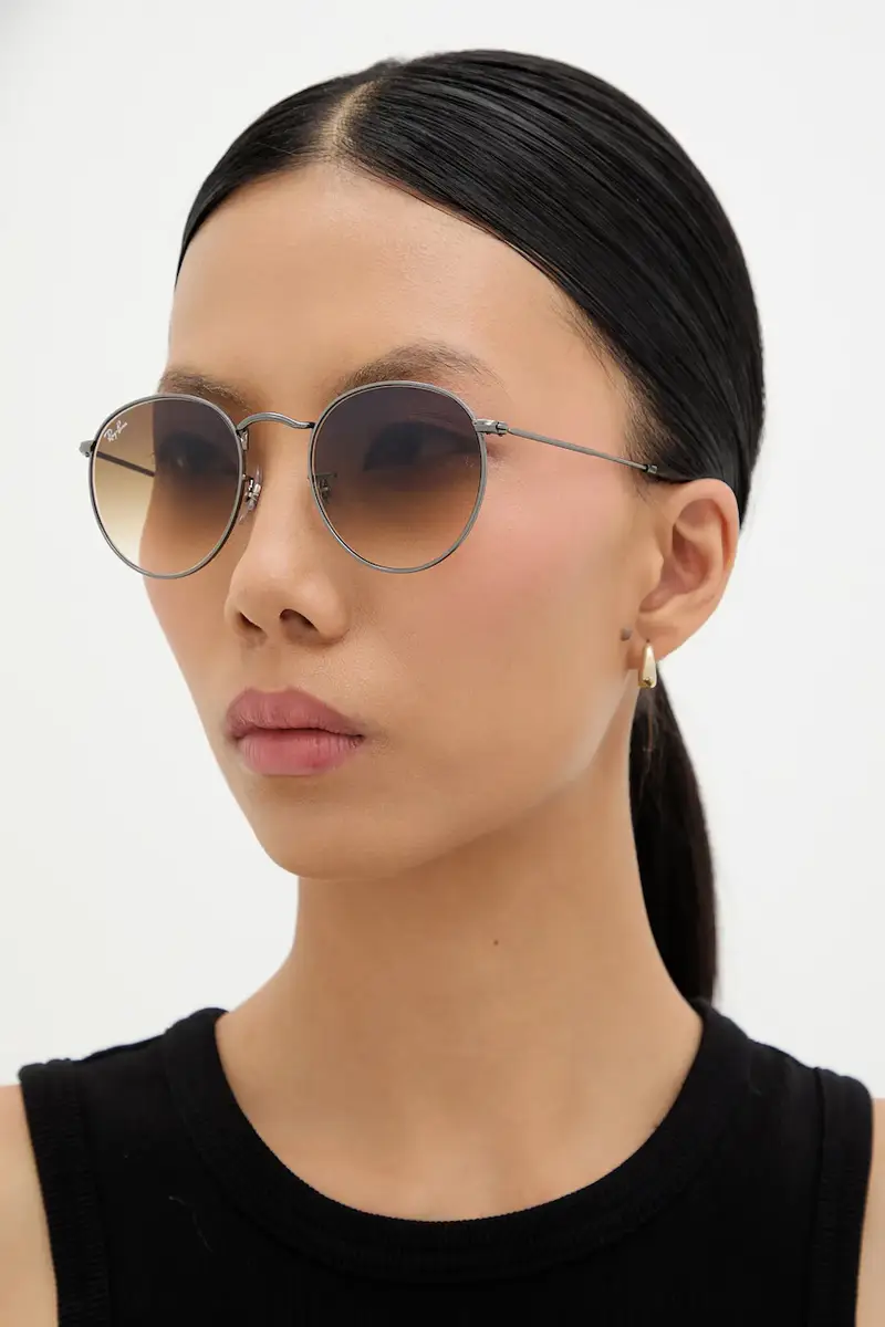 occhiali da vista Round Metal Marrone