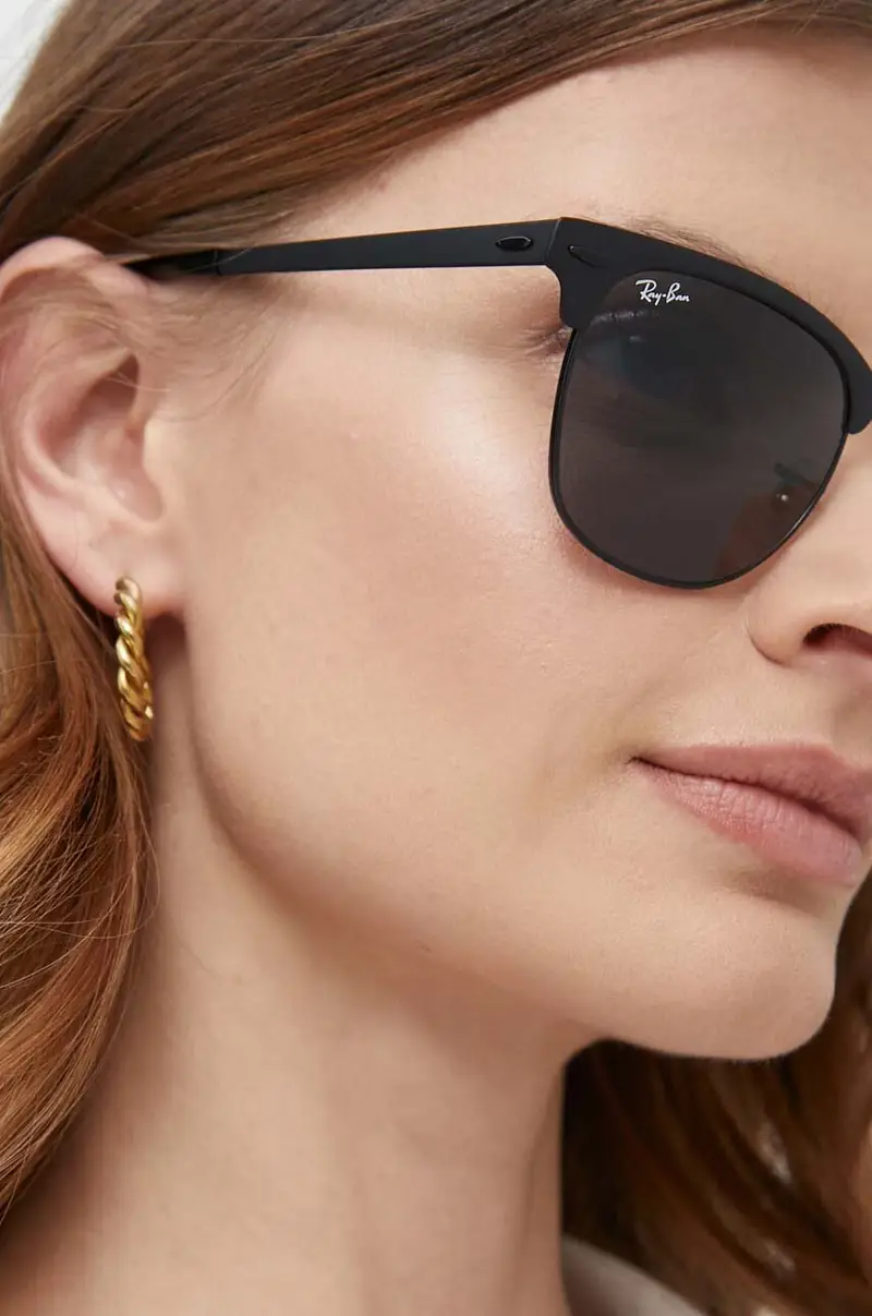 occhiali da vista Shiny Black Top Matte Clubmaster Nero miniatura 4