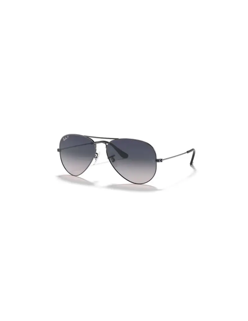 Occhiali sole RAY-BAN Aviator Large Metal RB3025 004/78 58 Gunmental Blue Gradient Grey Polarized