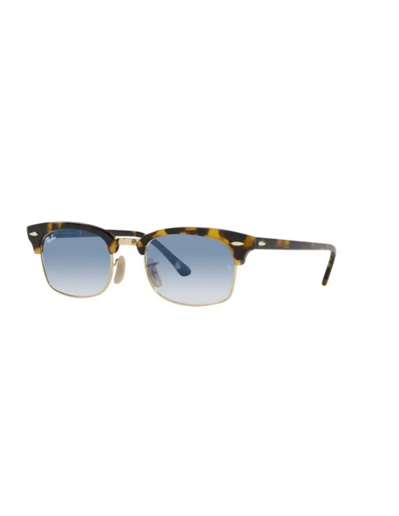 Occhiali sole Ray Ban Clubmaster Square RB3916 13353F 52 Yellow Havana Clear Gradient Blue