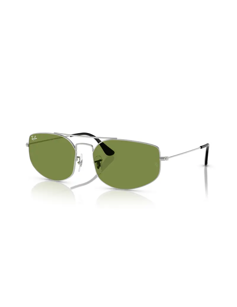Occhiali sole RAY-BAN Explorer 5 RB3845 003/4E 60 Silver Green