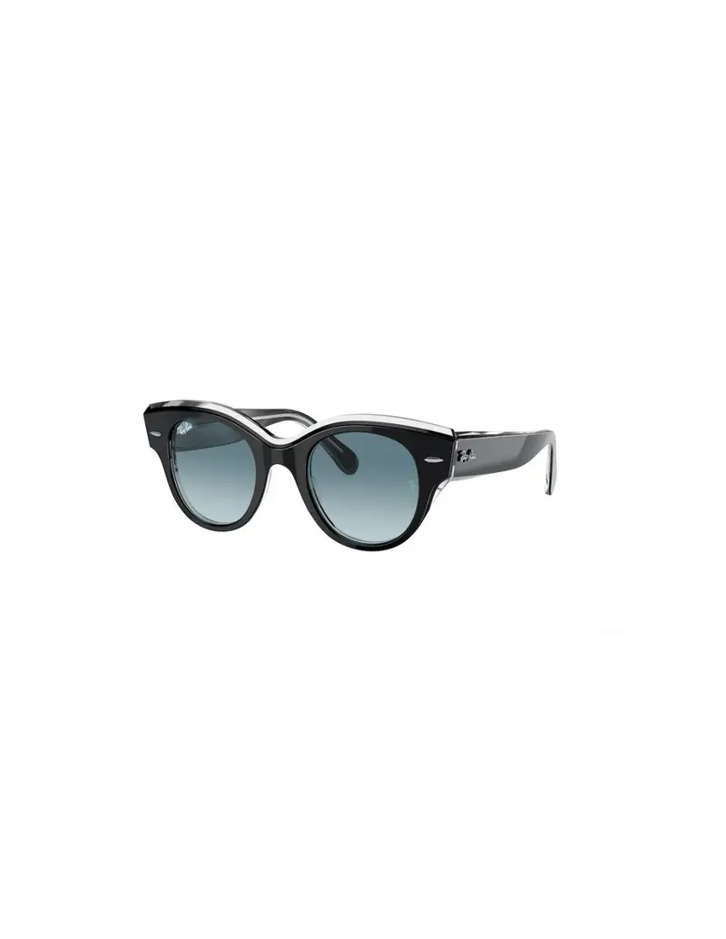 Occhiali sole RAY-BAN Roundabout RB2192 12943M 47 Black on Transparent Blue Gradient Grey