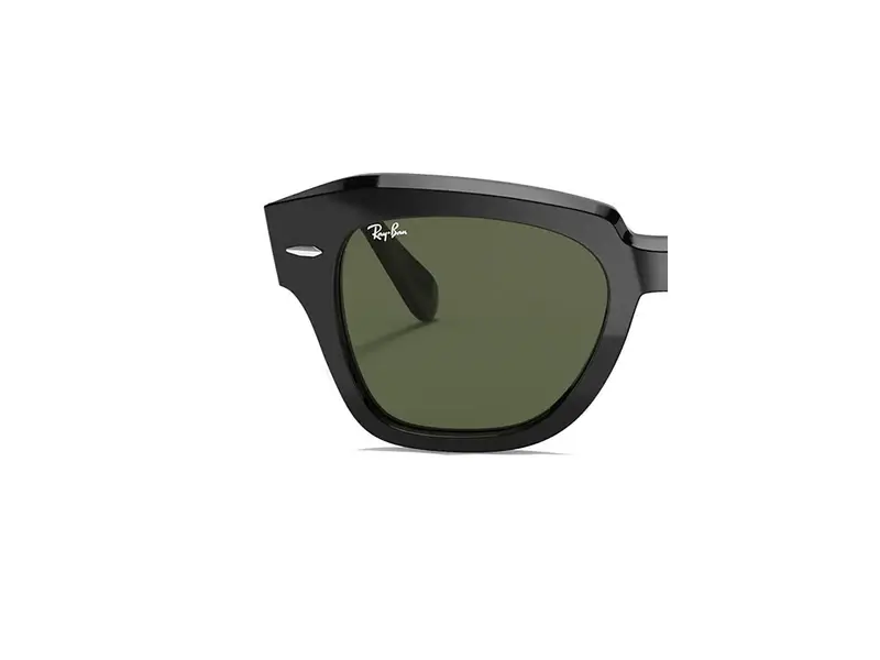 Ray - Ban Unisex Coppia di Lenti di ricambio Ray-Ban RB2186 STATE STREET Lenti di ricambio Verde Squadrata Normale miniatura 2