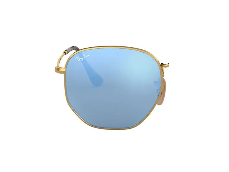 Ray - Ban Unisex Coppia di Lenti di ricambio Ray-Ban RB3548N HEXAGONAL Lenti di ricambio Metallo  Blu Geometrica Normale Fotocromatico