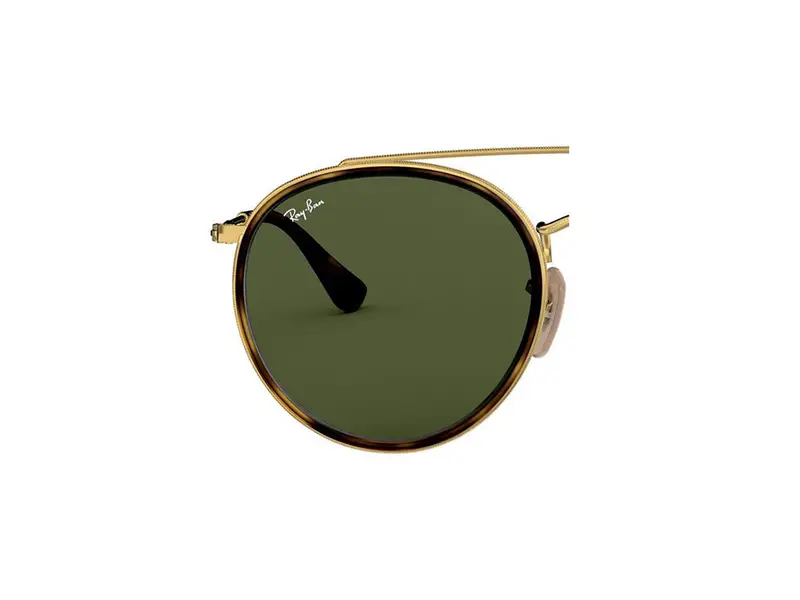 Ray - Ban Unisex Coppia di Lenti di ricambio Ray-Ban RB3647N Lenti di ricambio Metallo Verde Rotonda Normale miniatura 2