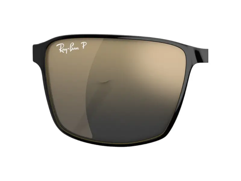 Ray - Ban Unisex Coppia di Lenti di ricambio Ray-Ban RB3721CH Lenti di ricambio Metallo Blu Squadrata Polarizzata Specchiato