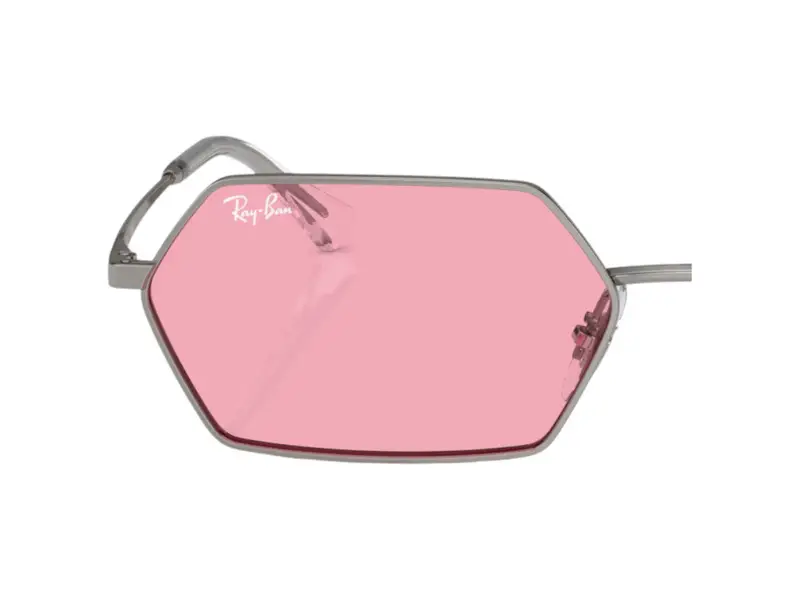 Ray - Ban Unisex Coppia di Lenti di ricambio Ray-Ban RB3728 Yevi Lenti di ricambio Metallo Grigio Geometrica Specchiate miniatura 3