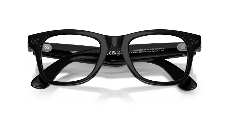 Unisex Meta RW4012 Wayfarer 601/1M Occhiali da sole Iniettato Nero Trasparente Squadrata Transitions Fotocromatico miniatura 2