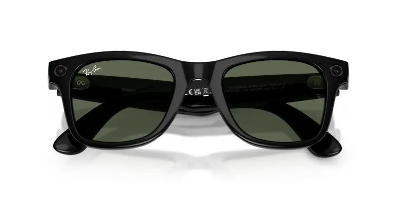 Unisex Meta RW4012 Wayfarer 601/71 Occhiali da sole Iniettato Nero Verde G15 Squadrata Normale miniatura 2