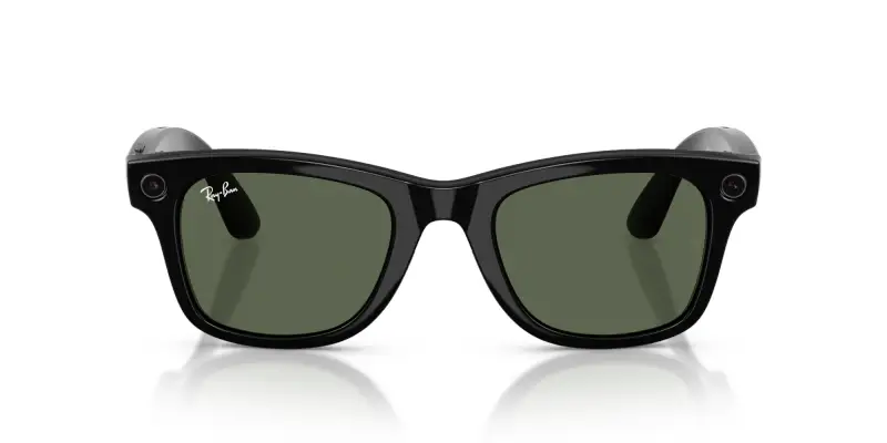 Unisex Meta RW4012 Wayfarer 601/71 Occhiali da sole Iniettato Nero Verde G15 Squadrata Normale miniatura 3