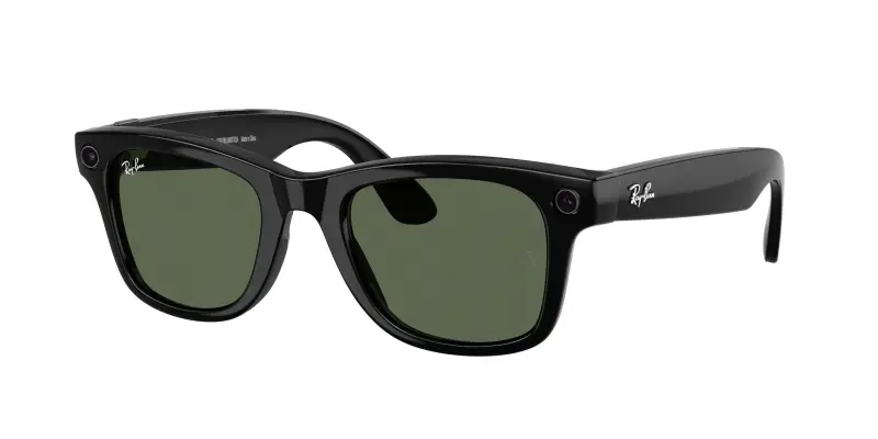 Unisex Meta RW4012 Wayfarer 601/71 Occhiali da sole Iniettato Nero Verde G15 Squadrata Normale