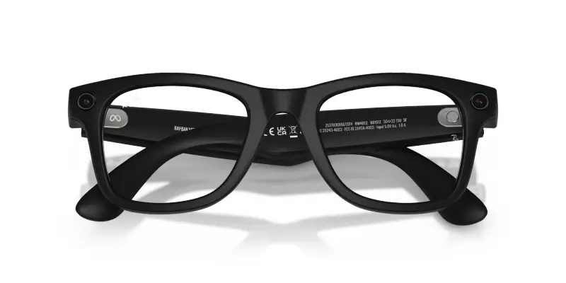 Unisex Meta RW4012 Wayfarer 601S1Z Occhiali da sole Iniettato Nero Trasparente Squadrata Transitions Fotocromatico miniatura 2