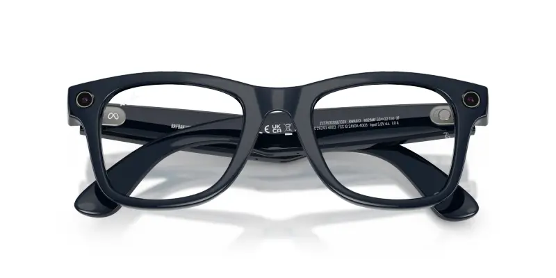 Unisex Meta RW4012 Wayfarer 6628MF Occhiali da sole Iniettato Blu Trasparente Squadrata Transitions Fotocromatico miniatura 2