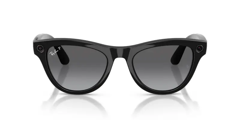 Unisex Meta RW4014 Skyler 601/T3 Occhiali da sole Iniettato Nero Grigio Geometrica Polarizzata Sfumato miniatura 3