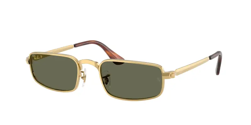 Unisex Ray - Ban A$AP Rocky RB3927 001/58 Occhiali da sole Metallo Oro Verde Pillow Polarizzata