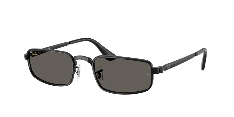 Unisex Ray - Ban A$AP Rocky RB3927 002/J5 Occhiali da sole Metallo Nero Grigio Pillow Normale
