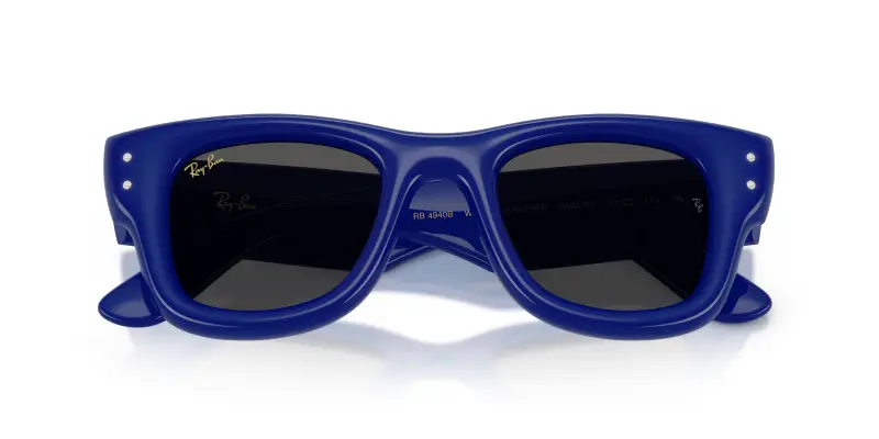 Unisex Ray - Ban A$AP ROCKY RB4940B WAYFARER PUFFER 686087 Occhiali da sole Nylon Blu Squadrata Normale miniatura 2