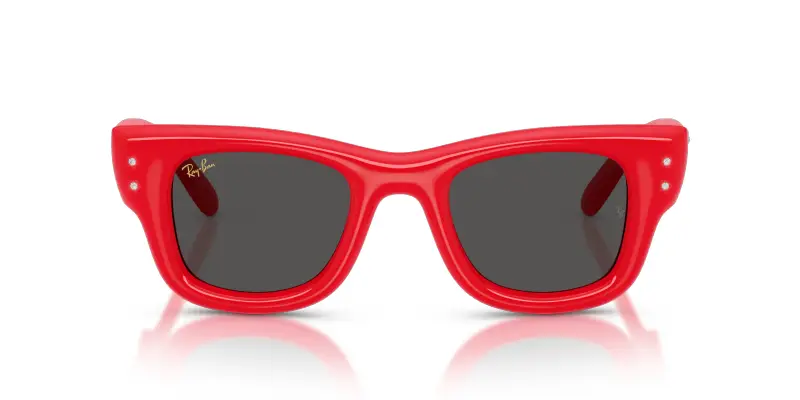 Unisex Ray - Ban A$AP ROCKY RB4940B WAYFARER PUFFER 686187 Occhiali da sole Nylon Rosso Squadrata Normale miniatura 3