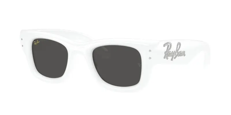 Unisex Ray - Ban A$AP ROCKY RB4940B WAYFARER PUFFER 686387 Occhiali da sole Nylon Bianco Squadrata Normale