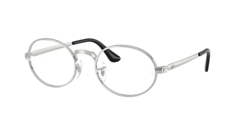 Unisex Ray - Ban A$AP Rocky RX3931V 2501 Montature da vista Metallo Argento Trasparente Rotonda Normale