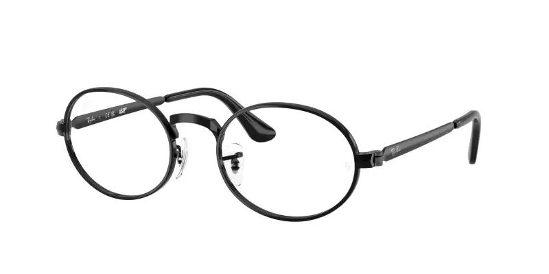 Unisex Ray - Ban A$AP Rocky RX3931V 2509 Montature da vista Metallo Nero Trasparente Rotonda Normale