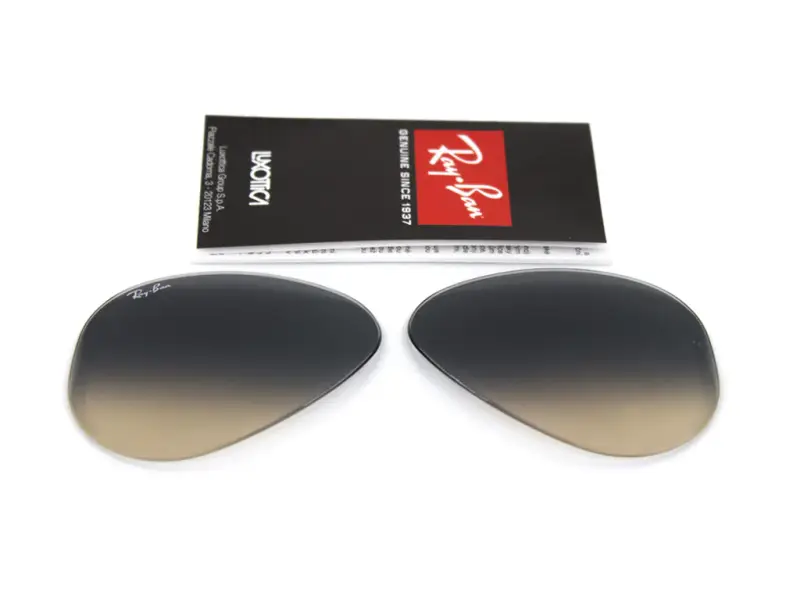 Unisex Ray - Ban Coppia di Lenti di ricambio Ray-Ban RB3025 AVIATOR Lenti di ricambio Metallo Pilot miniatura 2